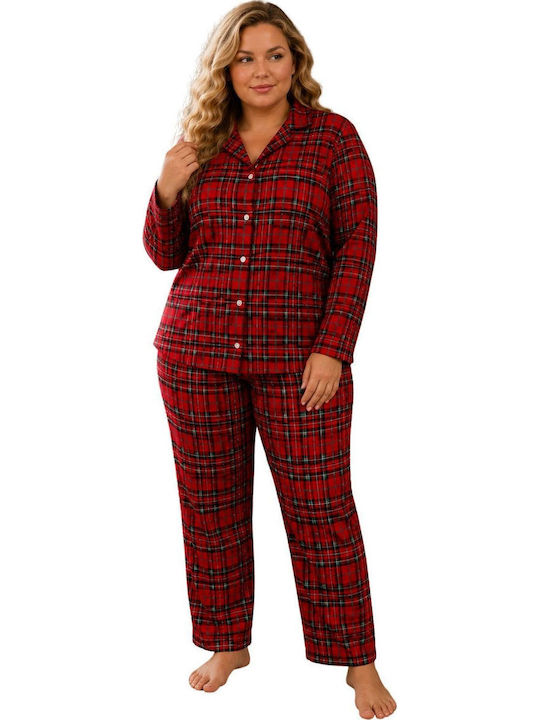 Lindros Winter Women's Pyjama Set Red