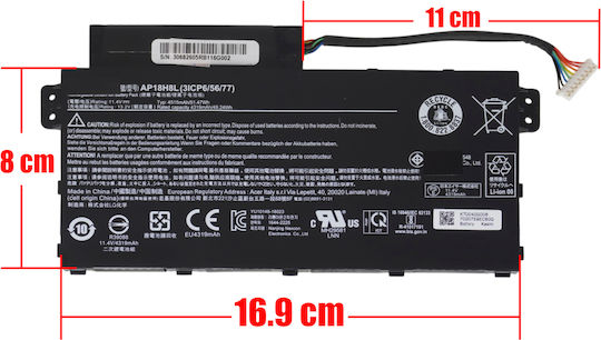 Baterie Compatibilă pentru Acer TravelMate / Aspire Acer Travelmate B1 B114-21 P2 P215-51g Tmp215-51 P214-51 P214-51g Spin 3 Sp314-53gn Sp314-53n Sp314-53 Aspire 5 A514-51 A514-51g cu 4515mAh