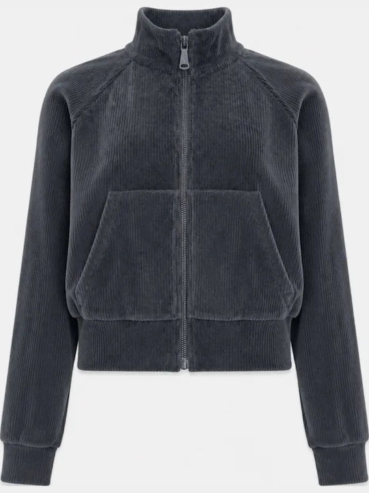 Damen Strickjacke Blau Grau