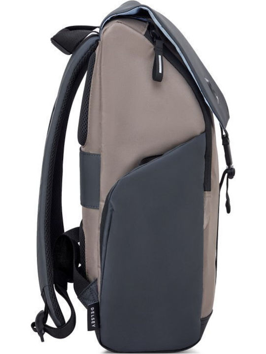 Delsey Securflap Rucksack Für Laptop 15.6 Zoll In Braune Farbe