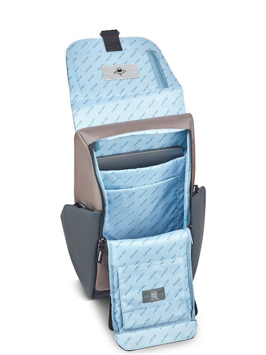 Delsey Securflap Rucksack Für Laptop 15.6 Zoll In Braune Farbe
