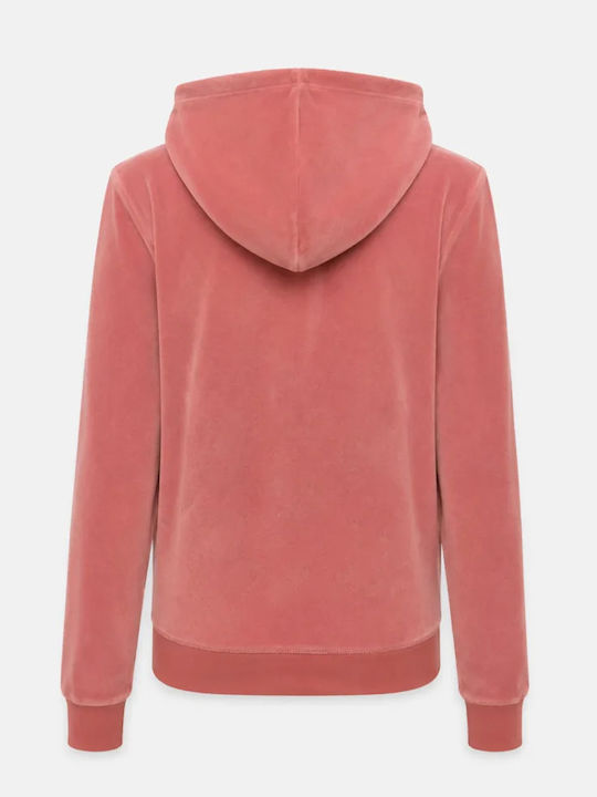 Women's Zip-Up Cardigan Pink