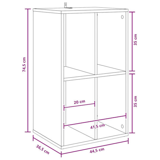 vidaXL Hi-Fi Furniture Brown 36.5x44.5x74.5cm