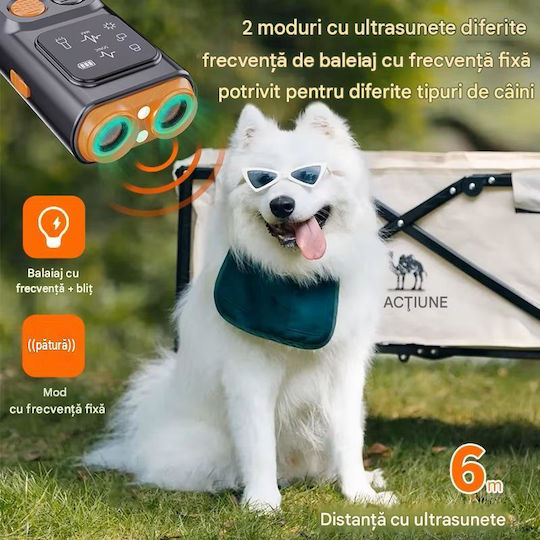 Arvada Petpro P9 Hundeverwöhnungsgerät Ultraschall LED Taschenlampe Schwarz 51,3x26,6x122,4mm
