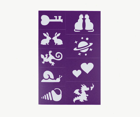 Ohflossy Reusable Face Paint & Makeup Stickers Purple 106.00114
