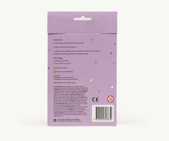 Ohflossy Reusable Face Paint & Makeup Stickers Purple 106.00114