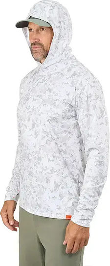 Bluză de pescuit Grundens Tough Sun Masked Hoodie UPF 50+ Squall Camo