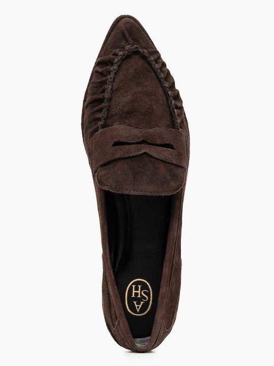 Babe.bis Leder Damen Mokassins in Braune Farbe