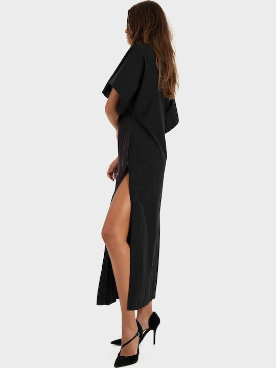 Rochie Maxi Cu Deschizătură Neagră