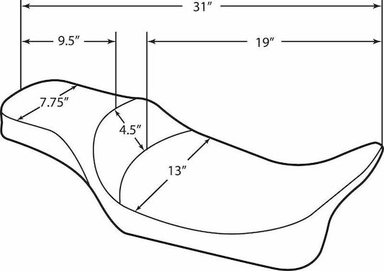 Drag Specialties Saddle Predator 0801-1005 Harley Davidson Flhtk 1690 Abs 11-16 1pc Black