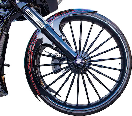 Paul Yaffe Front Fender Talon21-14l-b Talon Harley Davidson Flhtk 1868 Abs 19-24