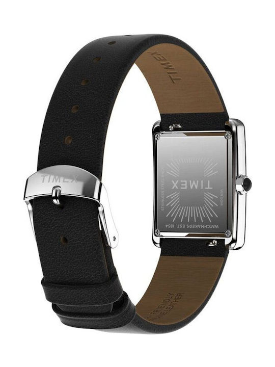 Timex Дамски Часовник 24mm Кварцов с Черна Кожена Каишка Timex Дамски Часовник 24mm Кварцов с Черна Кожена Каишка