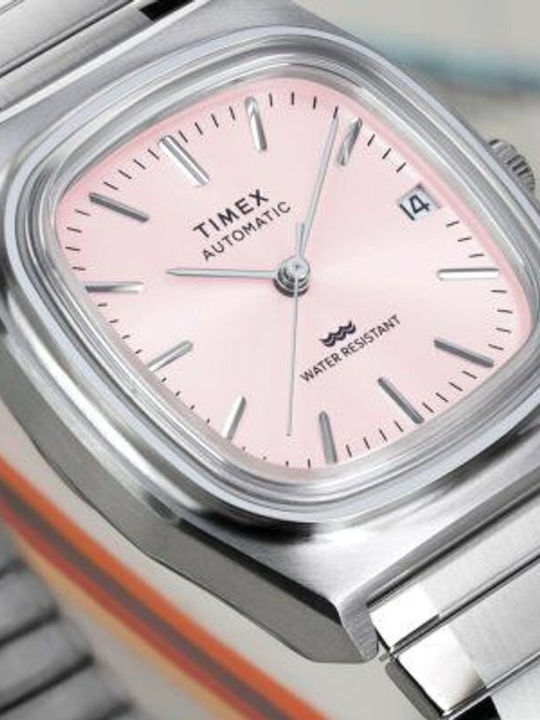 Timex Дамски часовник 34mm Кварцов със сребрист стоманен браслет
