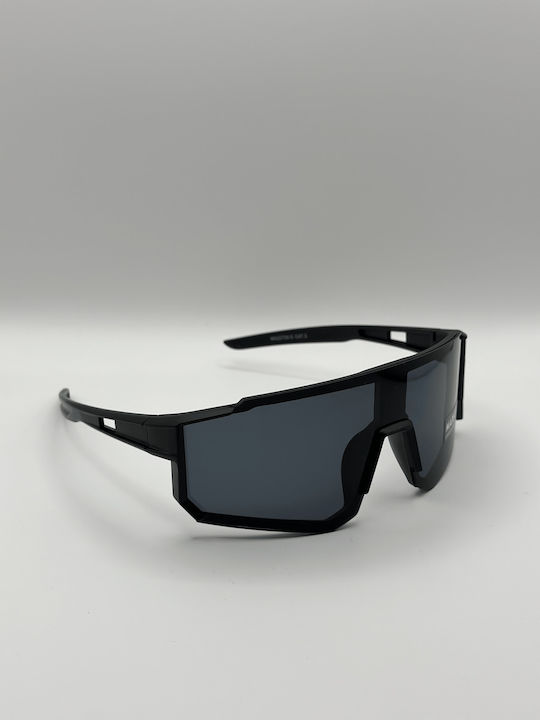 Max Air Black Sunglasses with Horn-Rimmed Frame