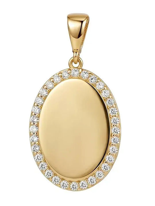 Charm cu pietre din aur de 9K cu zircon