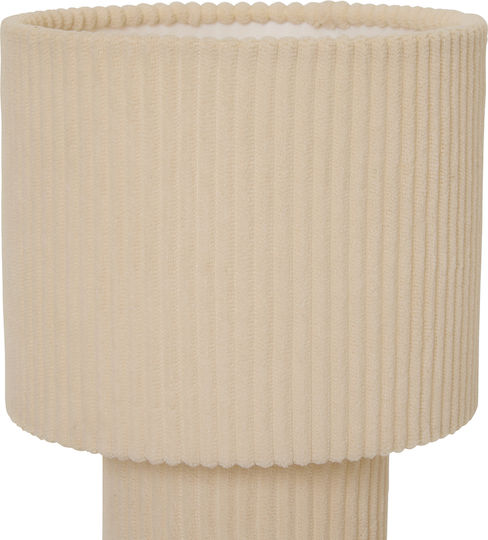 Jolina Metall Tischlampe für E14 Fassung mit Beigem Hut und Basis