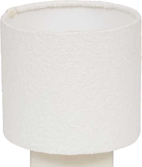Kelia Ceramic Table Lamp for E14 Fitting with White Shade and Base