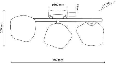 TK Lighting Πλαφονιέρα Οροφής