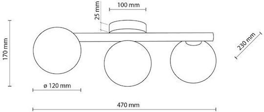 TK Lighting Estera Πλαφονιέρα Οροφής