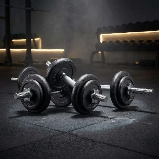 VSL Sports TitanSet 50 Hantelset mit Stange Gesamtgewicht 50kg im Koffer
