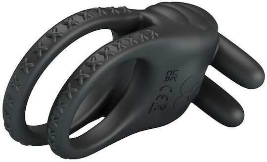 Pretty Love Sini Rechargeable Vibrating Cock Ring 10 Functions Black