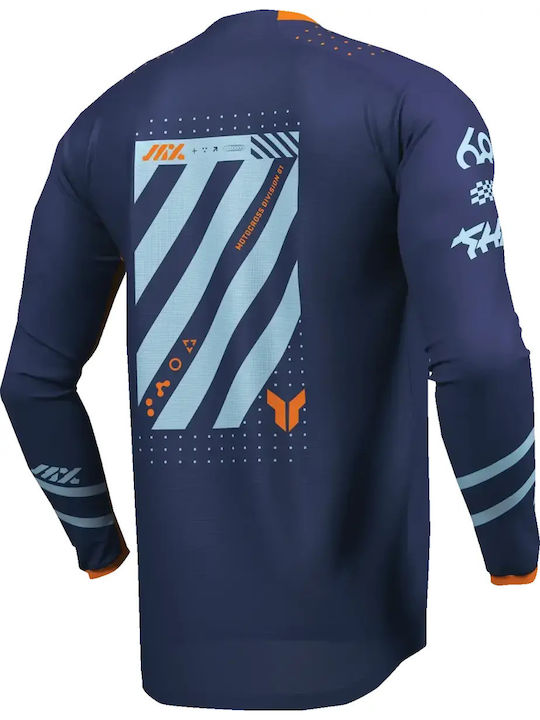 Παιδική Μπλούζα Motocross Μακρυμάνικη Navy Μπλε Χρώμα