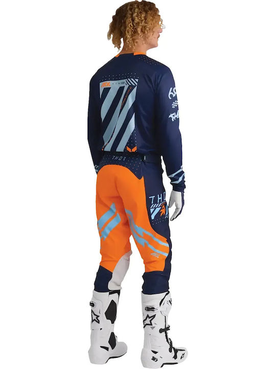 Ανδρική Μπλούζα Motocross Μακρυμάνικη Navy Μπλε Χρώμα