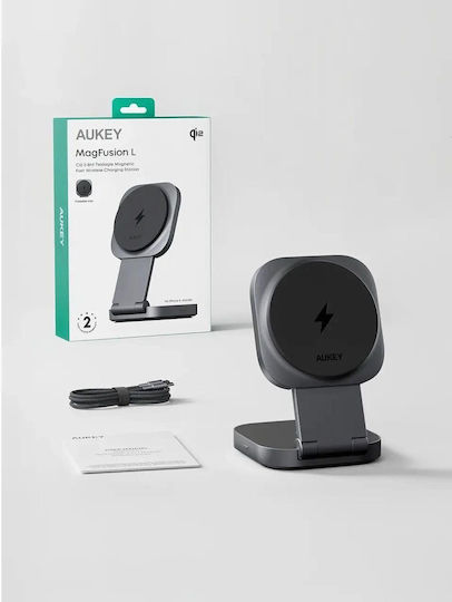 Aukey Wireless Charger (Qi Pad) 7.5W Grey (MagFusion L)