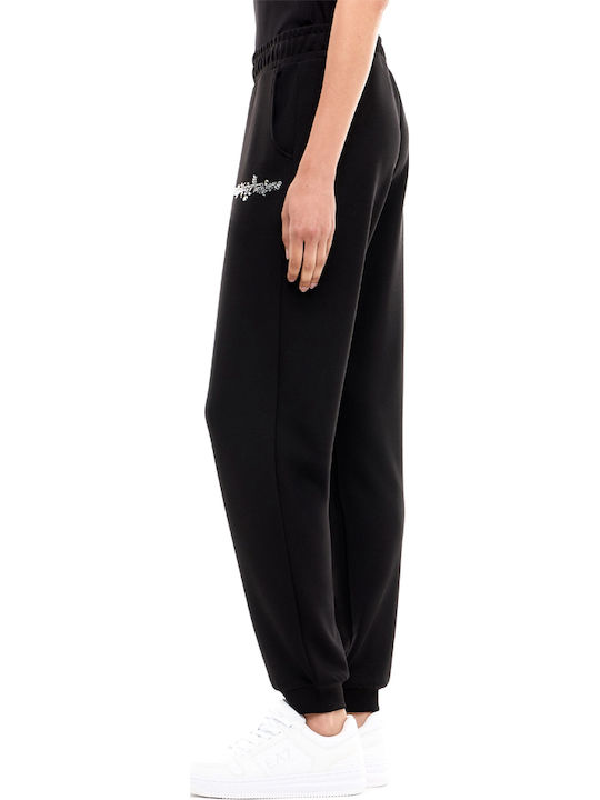 Damen Jogginghosen mit Jogger Hohe Taille Schwarz