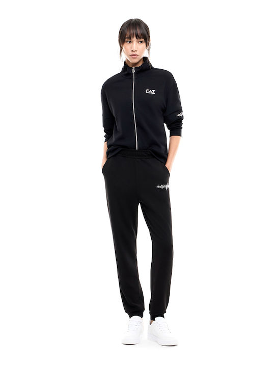 Damen Jogginghosen mit Jogger Hohe Taille Schwarz
