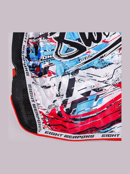 Muay Thai Boxing Shorts 8 Weapons Cut Like A Blade 2.0 White