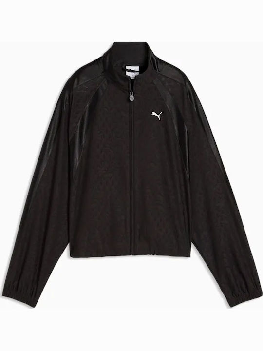 Kurze Damen Sportliche Strickjacke Schwarz