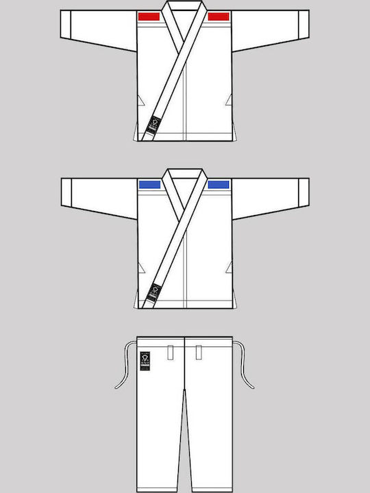 Tokaido Uniformă Karate Kumite Wkf Pentru Bărbați Albă