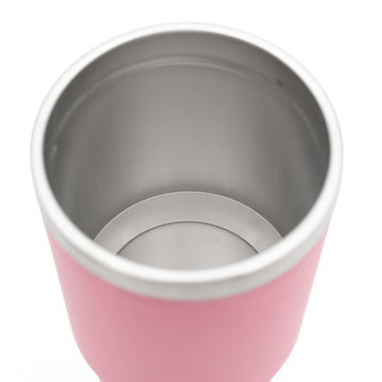 TnS Thermos Bottle Stainless Steel 600ml Pink with Straw