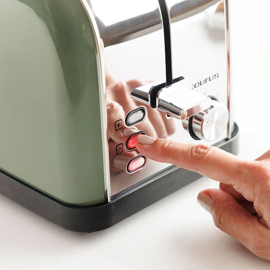 Taurus Vintage Toaster 2 Schlitze 1500W Grüne