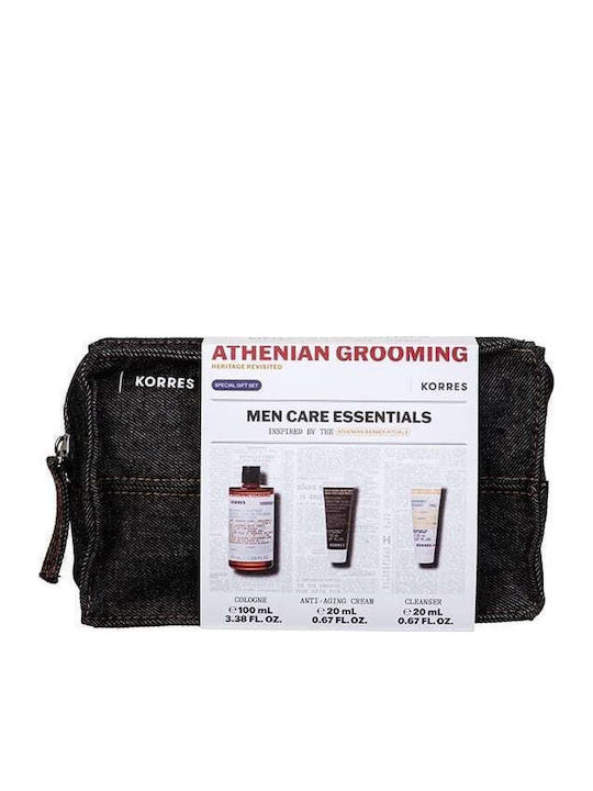 Korres Athenian Grooming Men Care Essentials Комплект за грижа за кожата за Почистване на лицето Korres Athenian Grooming Men Care Essentials Комплект за грижа за кожата за Почистване на лицето