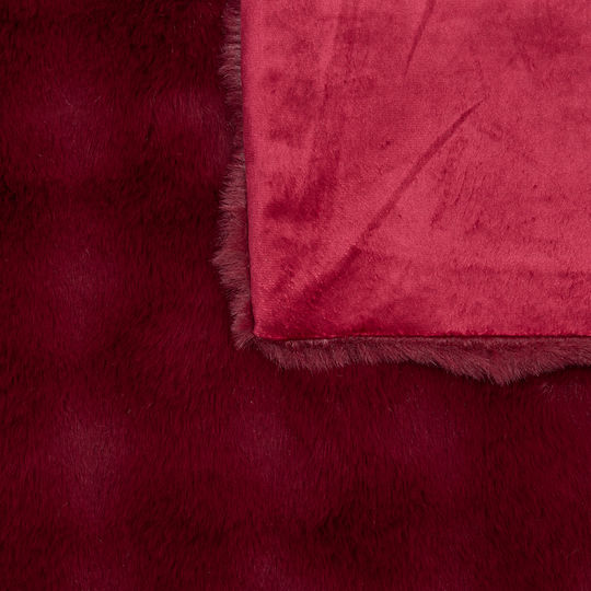 A-s Zephy Armchair Throw Fur 120x160cm Garnet