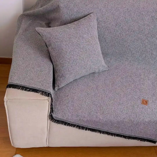 Borea Borea Three-Seater Sofa Throw Two Sides 180x300cm Petrol Blue