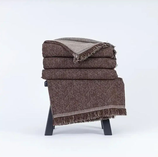 Borea Borea Three-Seater Sofa Throw Two Sides 180x300cm Petrol Blue