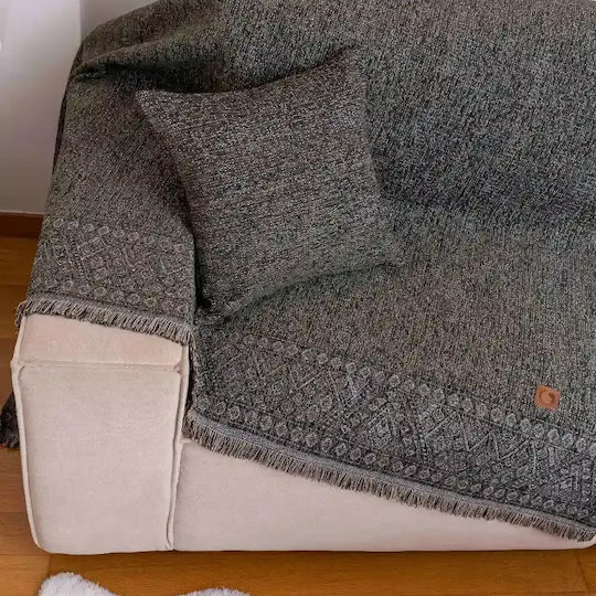 Borea Armchair Throw Chenille 180x180cm Ecru