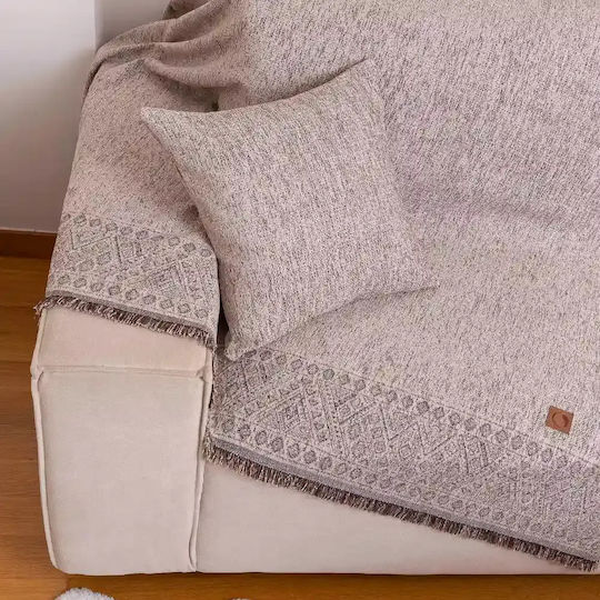 Borea Ριχτάρι Πολυθρόνας Chenille 180x180εκ. Γκρι