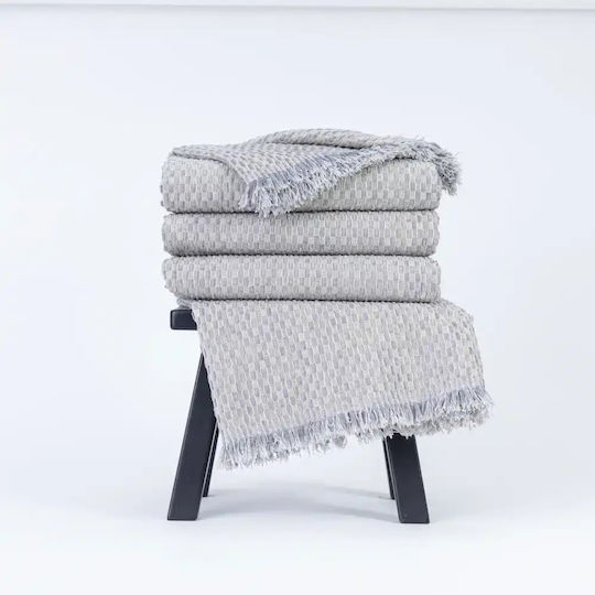 Borea Sofa Throws 2 Seater Chenille 180x250cm Grey