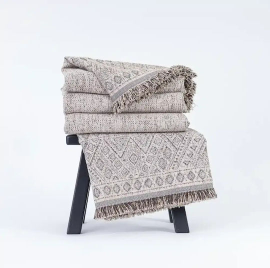 Borea Three-Seater Sofa Throw Chenille 180x300cm Terra