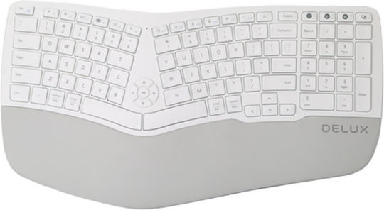 GM902_Wh Безжична Bluetooth Клавиатура Английска US Бяла