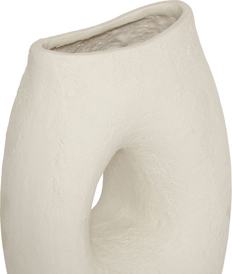 Decorative Floor Vase Ceramic Brea White 29.5x18xH51cm