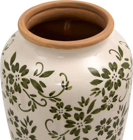 Decorative Ceramic Vase Japo White Φ14xH18.8cm