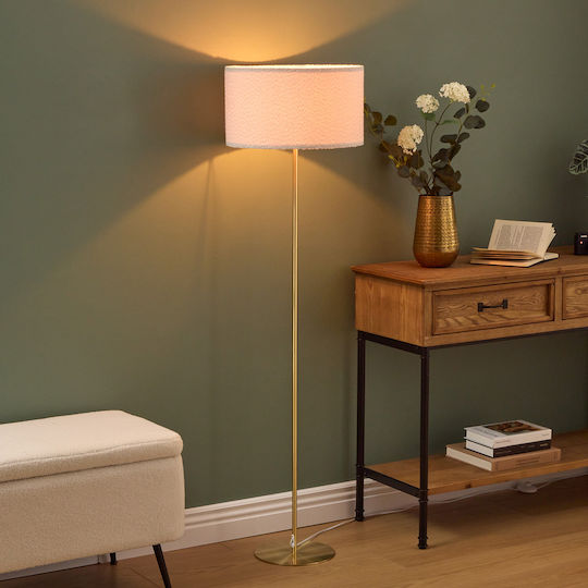 Galia Floor Lamp with Lamp Bulb Base for E27 Bulb Gold