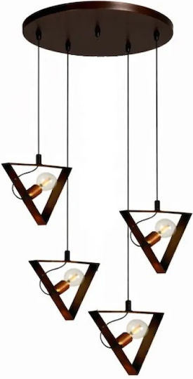 NG Santas NG Santas Deckenleuchte Bronze Für 4 E27 Glühbirnen 40x80cm