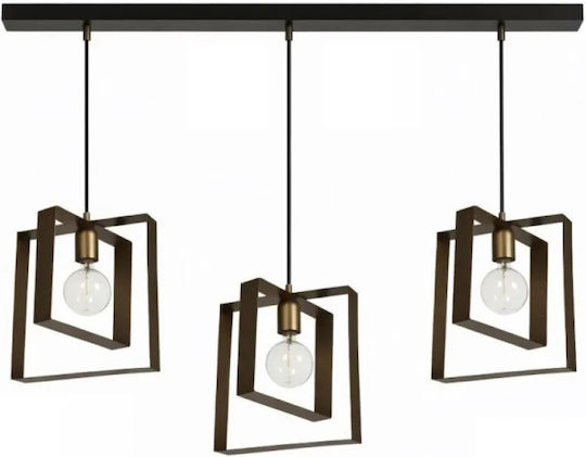 NG Santas Deckenleuchte Bronze Schiene mit Lampenbirnensockel E27 100x80cm