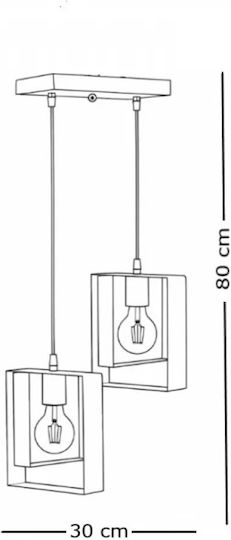 NG Santas Deckenleuchte Braune 30x80cm